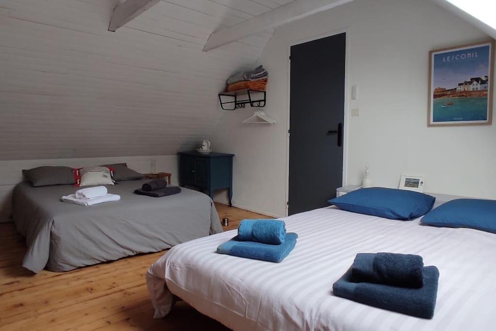 Maison De Pecheur Bord De Mer Bois Et Pierre 6-8 Pers Plobannalec Dış mekan fotoğraf